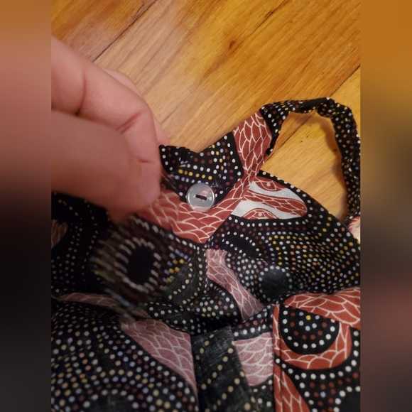 Anthropologie Corey Lynn Calter "Ibiza blouse" halter style. Snake. Bow. Size M. - Picture 12 of 12
